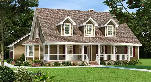 image of single story farmhouse plans with porch plan 2906